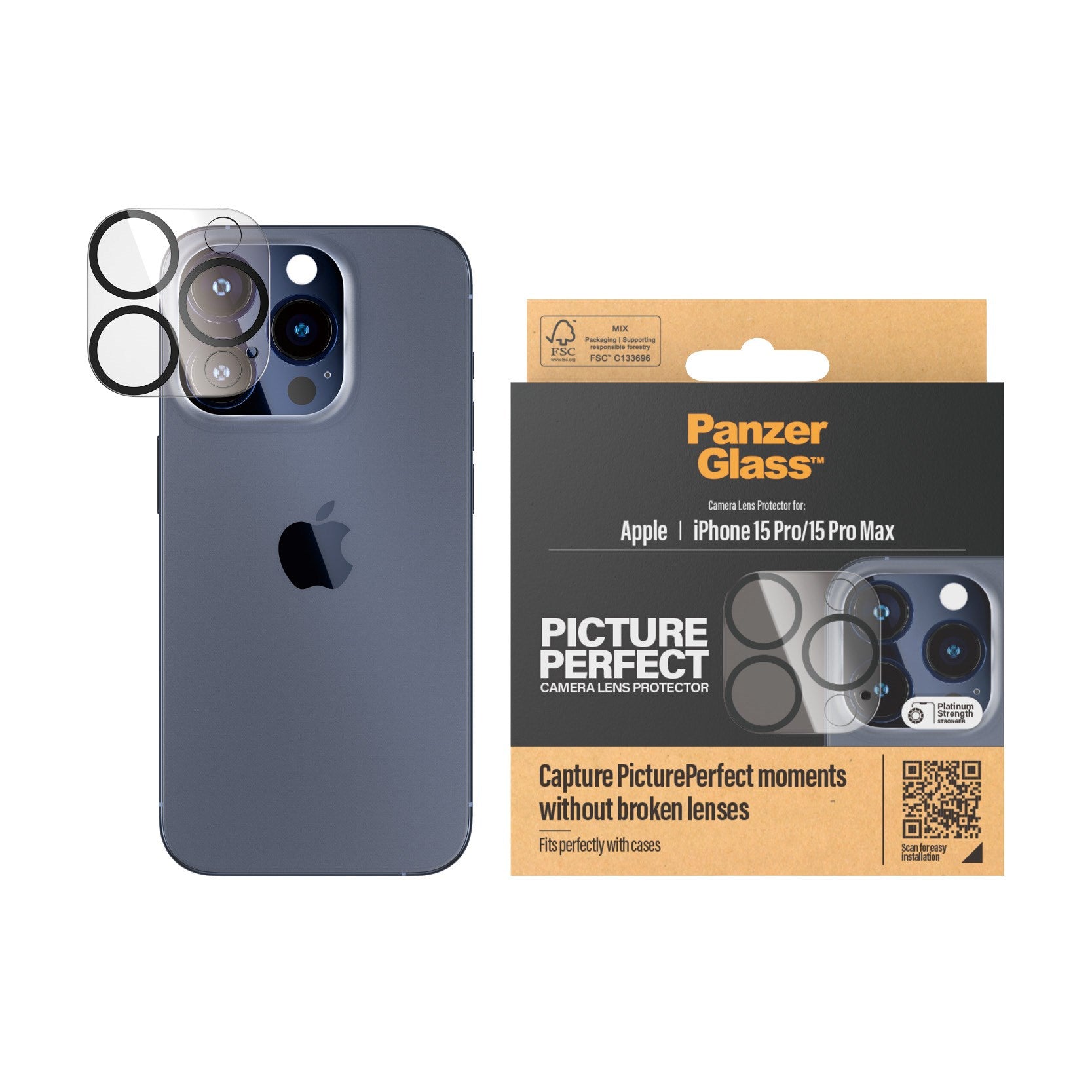 PanzerGlass® PicturePerfect Kameralinsebeskytter iPhone 15 Pro | 15 Pro Max